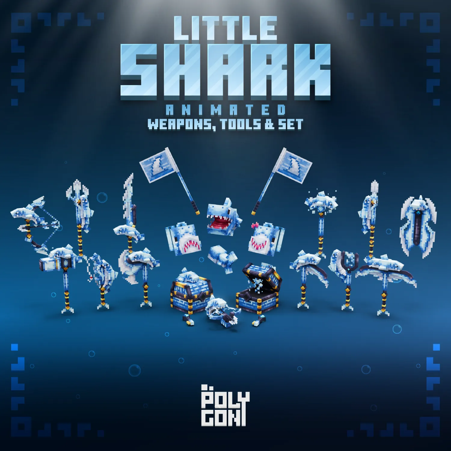 Resource 'Little Shark Animated Weapons, Tools & Cosmetics Set'