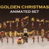 Golden Christmas Animated Set