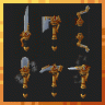 Animated Steampunk Tools & Weapon Set - 16x
